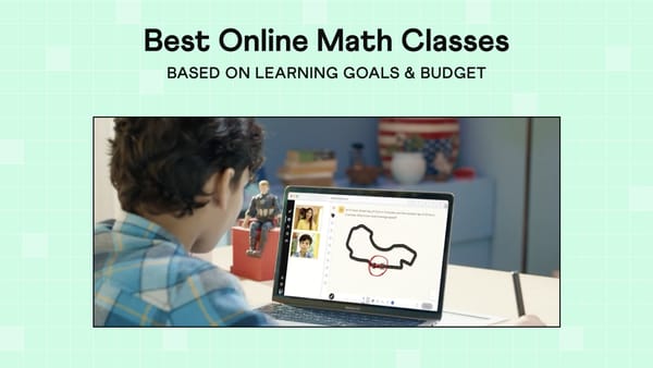 Student taking an online math class.